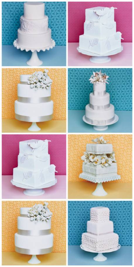 All White Wedding Cakes