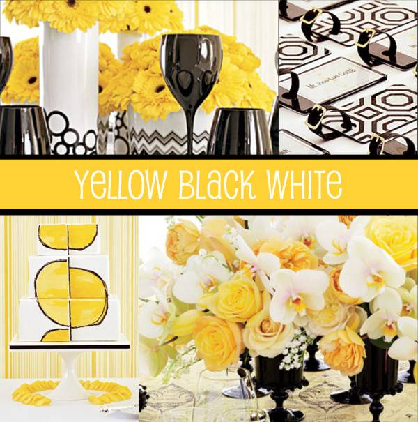  inspired this post on Yellow Black and White wedding inspiration