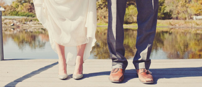 Bride and Groom Feet Photo