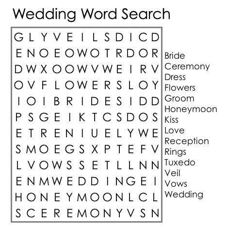 Wedding Word Search