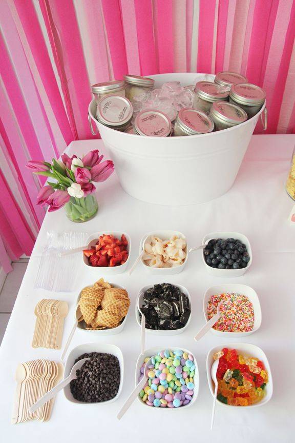 Wedding Ice Cream Sundae Bar without Catering Wedding