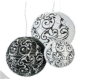 Black & White Paper Lanterns
