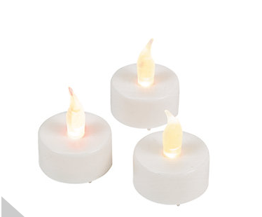 White Battery-Operated Tealight Candles