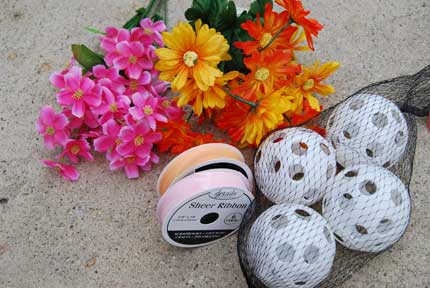 Super Easy Flower Balls DIY Wedding Project