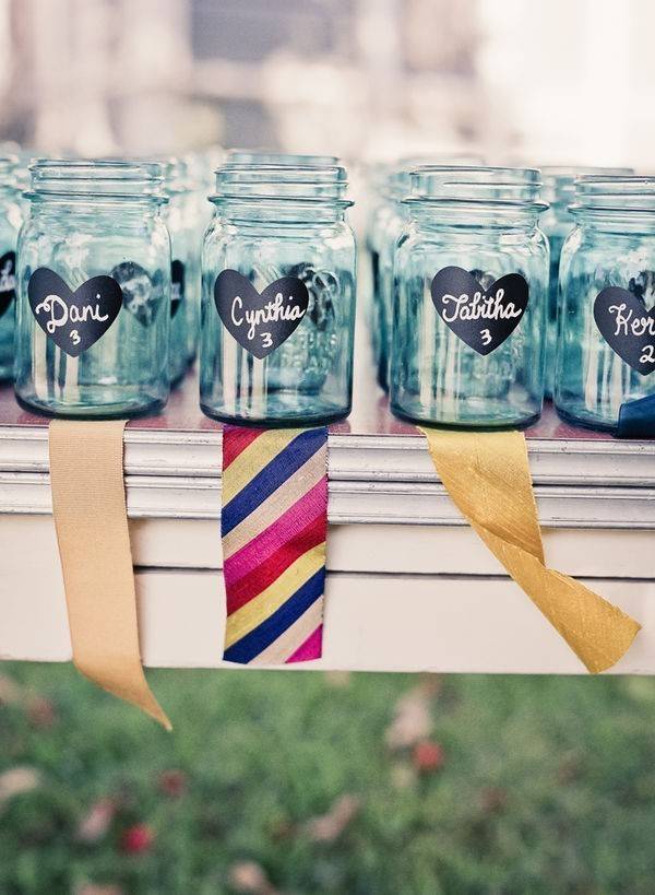 Clever Mason Jar Drinking Glass Idea for Your Wedding Reception