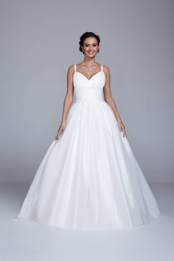 david's bridal satin ball gown