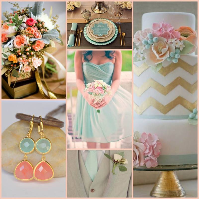 Mint and Gold Wedding Color Palette