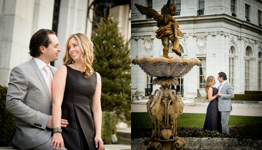 Immaculate Engagement at Newport Mansion