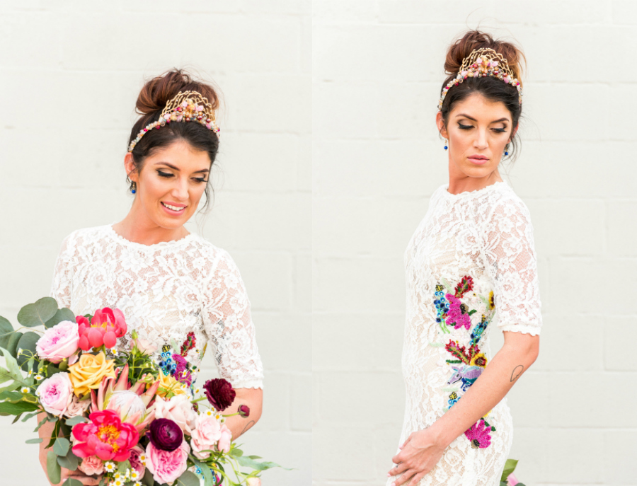 Sweet Peach and Wild Violet Styled Bridal