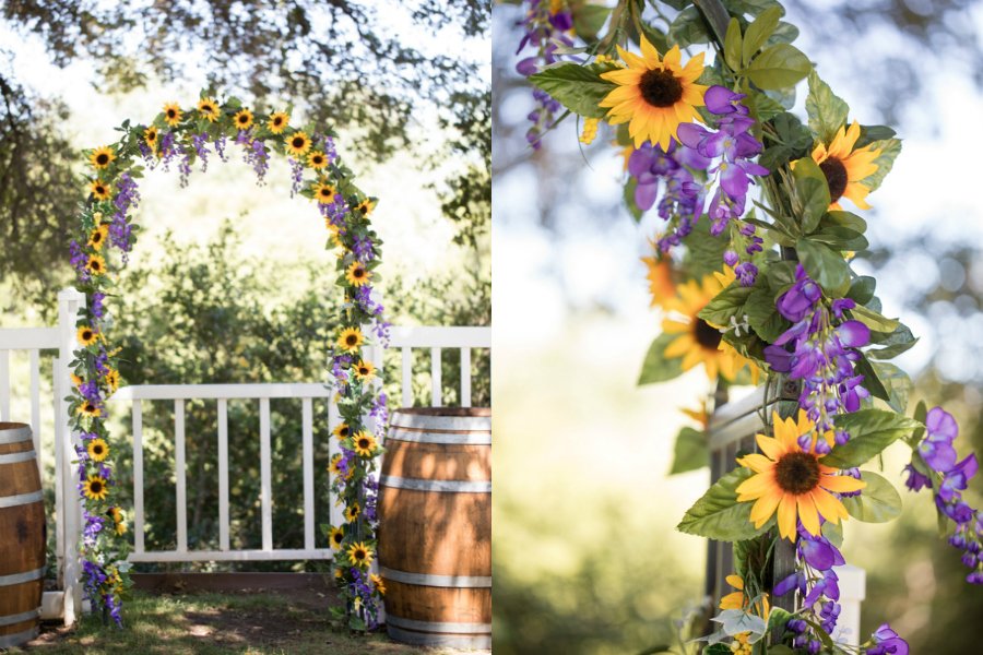 Rustic Purple Sunflower