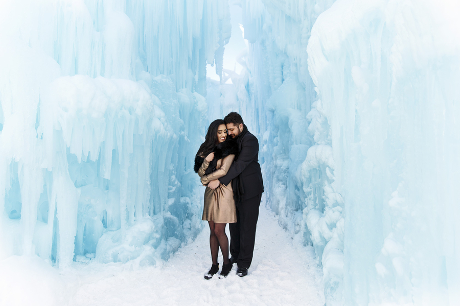 Winter Ice Castle Engagement