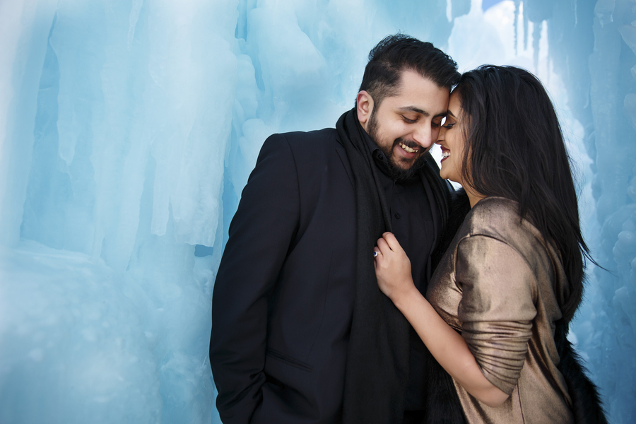 Winter Ice Castle Engagement