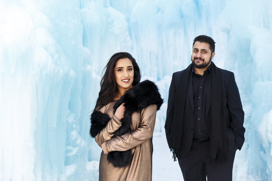 Winter Ice Castle Engagement