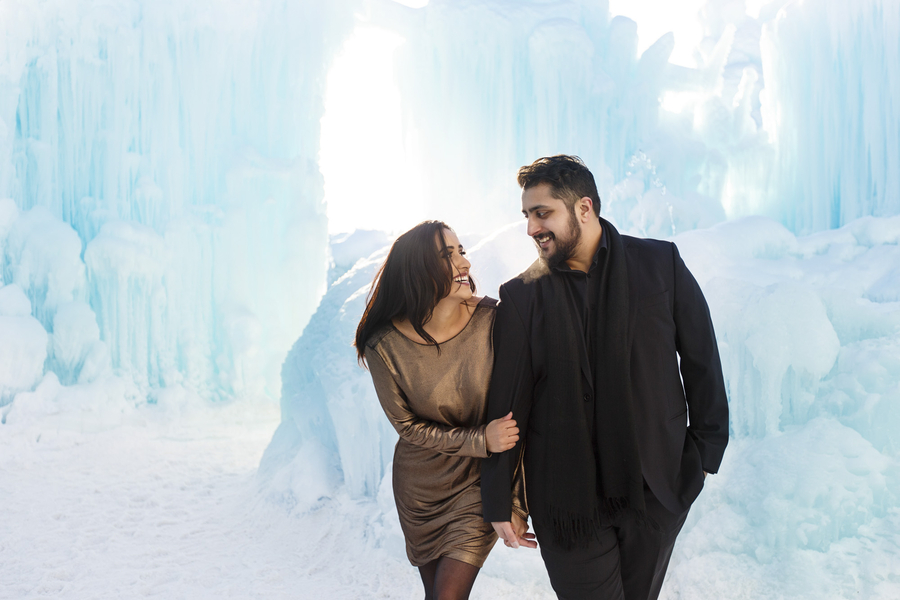 Winter Ice Castle Engagement