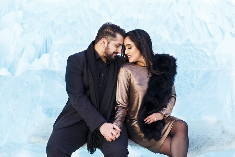 Winter Ice Castle Engagement