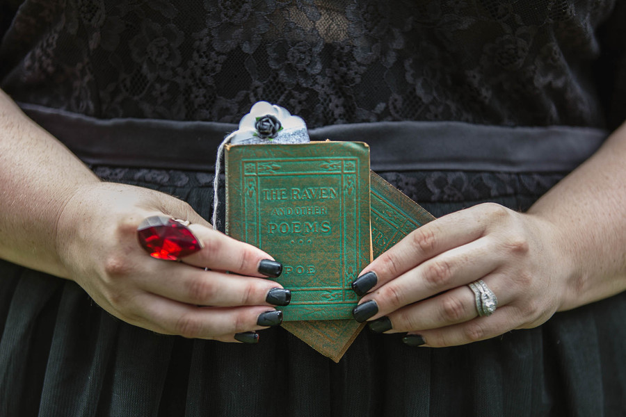 Dark and Vampy Anniversary Session in Historic Cemetery