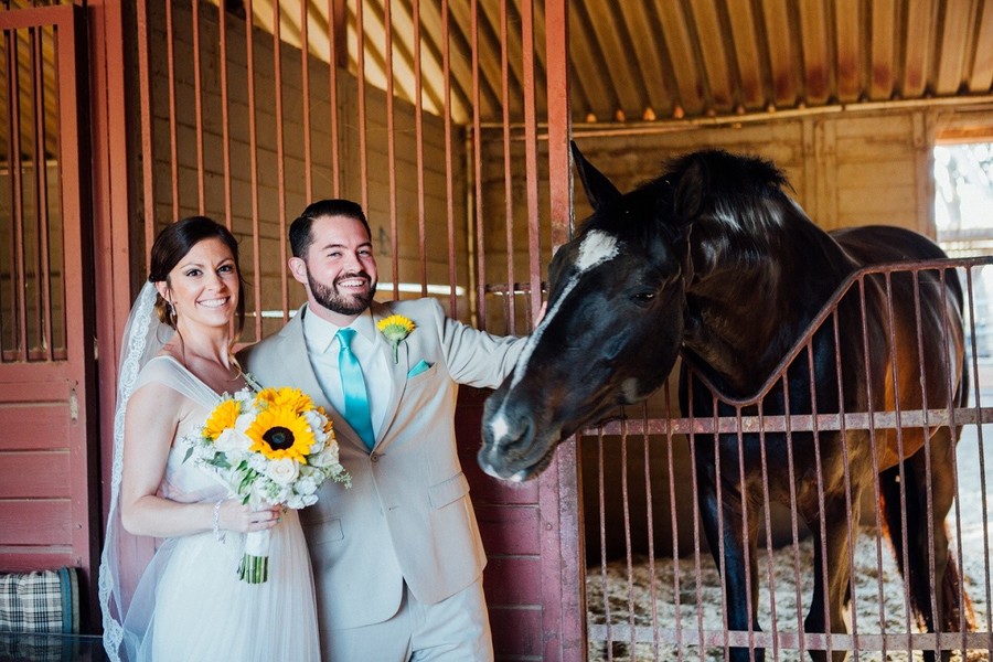 Rustic and Robins Egg Blue California Barn Wedding