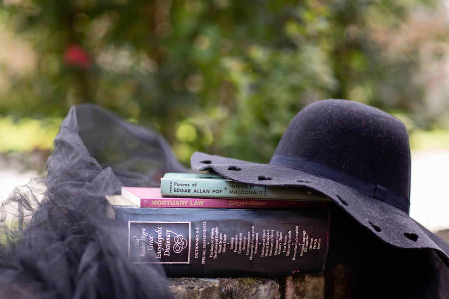 Dark and Vampy Anniversary Session in Historic Cemetery