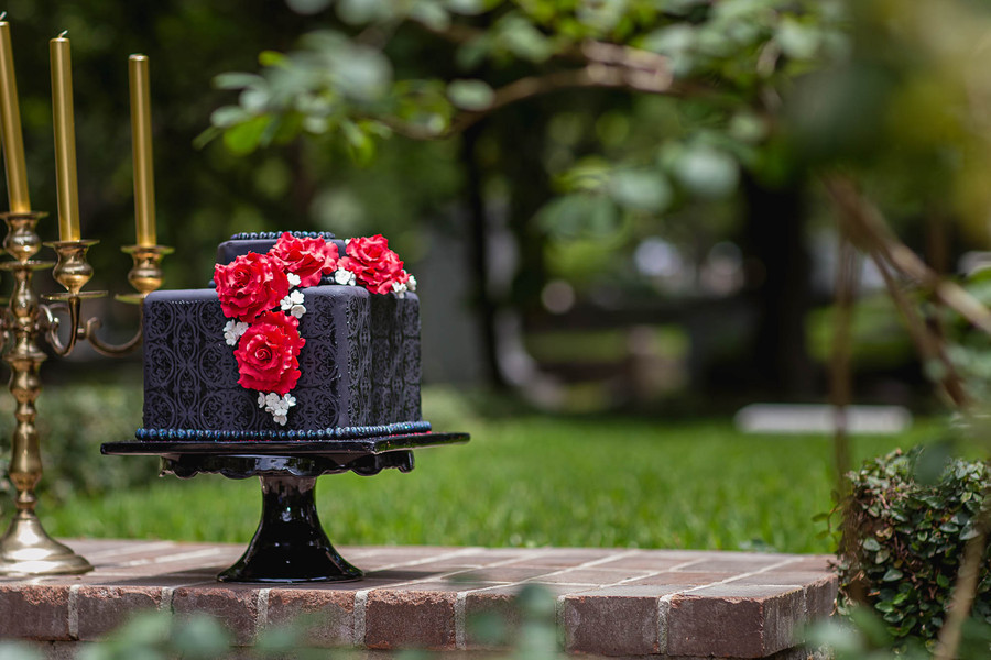 Dark and Vampy Anniversary Session in Historic Cemetery