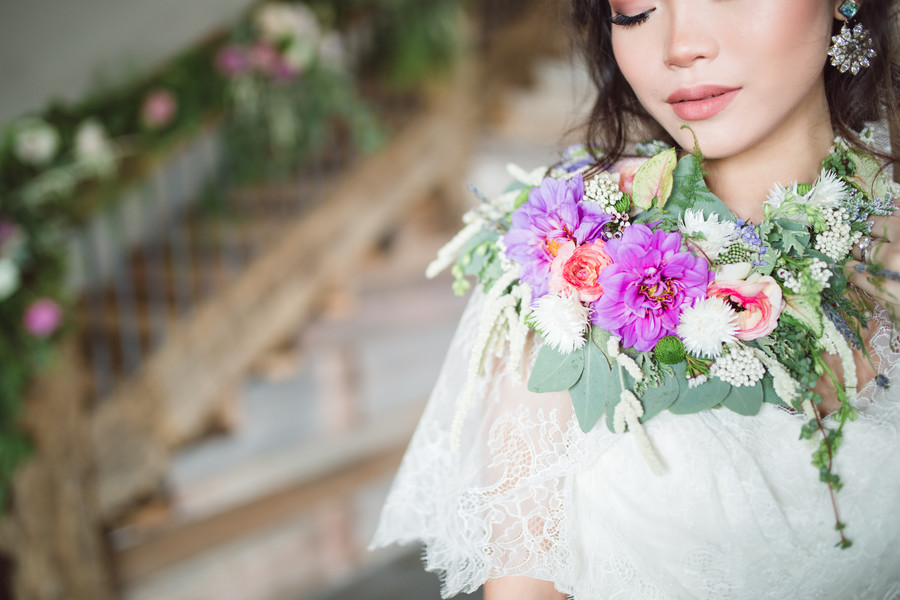 Whimsical Lavender and Green Styled Shoot