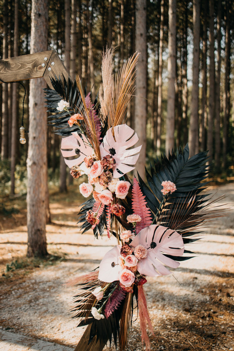 Color Inspo: Pink and Black Styled Wedding