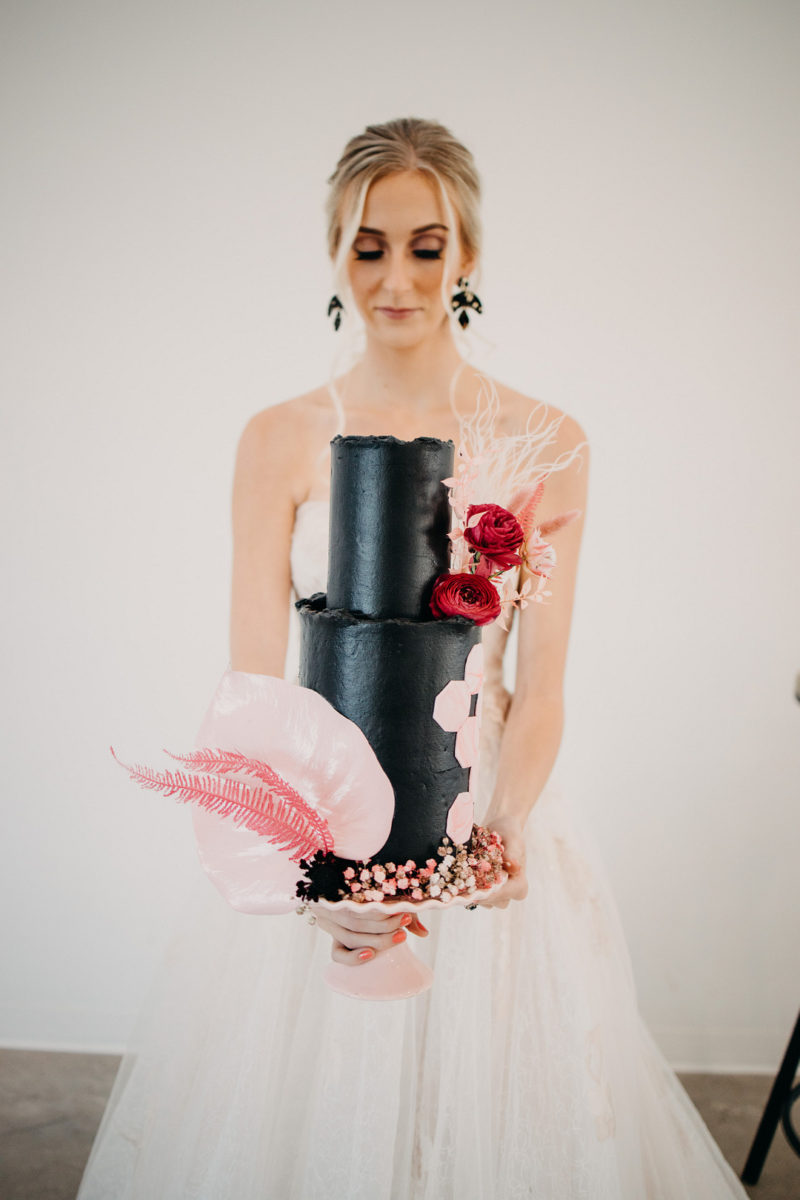 Color Inspo: Pink and Black Styled Wedding