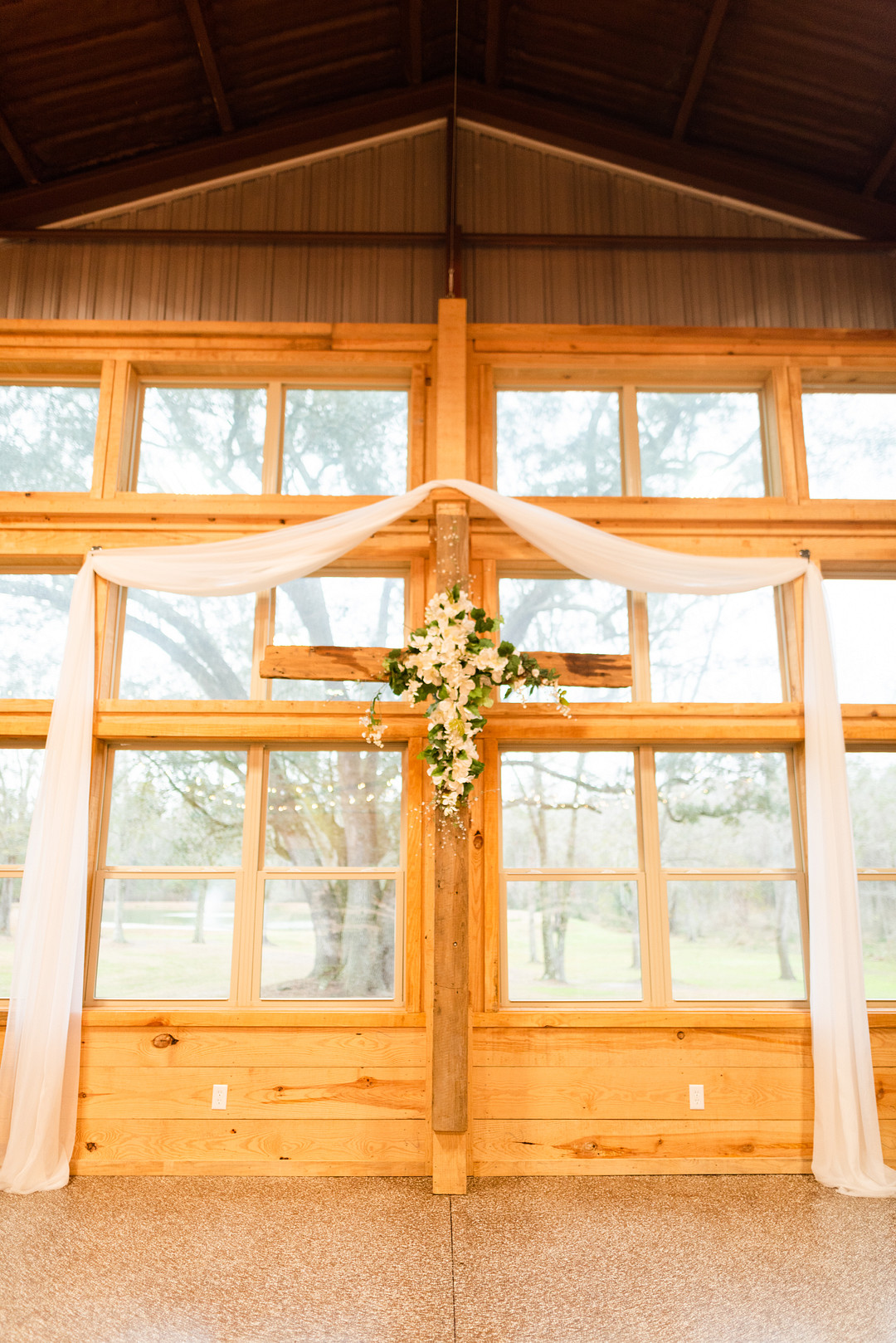 Trendy Intimate White and Green Orchard Wedding