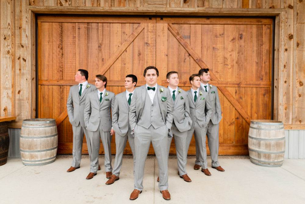 Trendy Intimate White and Green Orchard Wedding