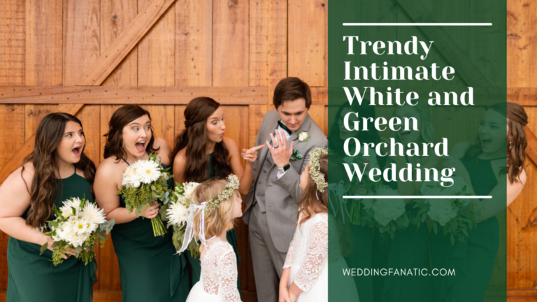 Green and White wedding