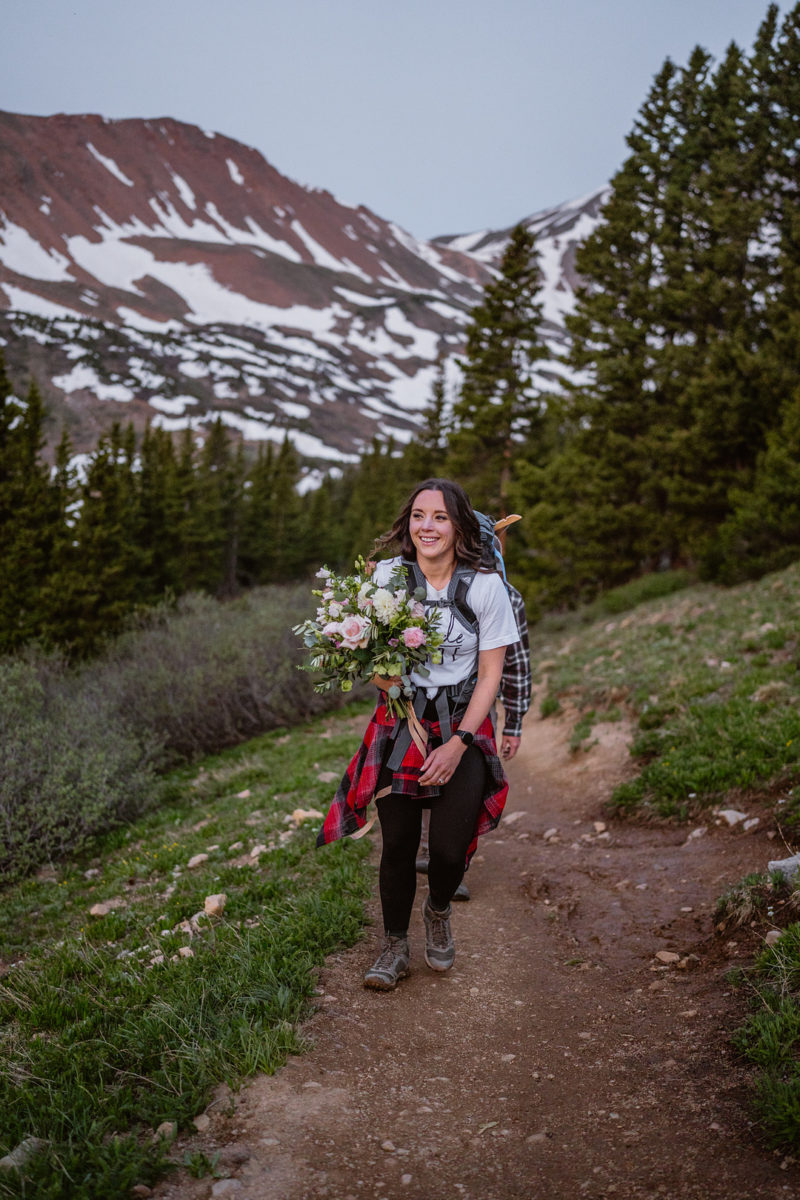 Sunrise Hiking and Picnic Elopement in Colorado