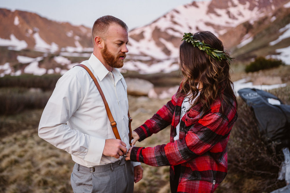 Sunrise Hiking and Picnic Elopement in Colorado