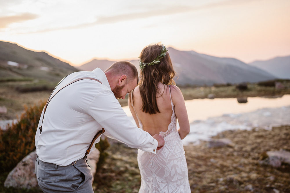 Sunrise Hiking and Picnic Elopement in Colorado