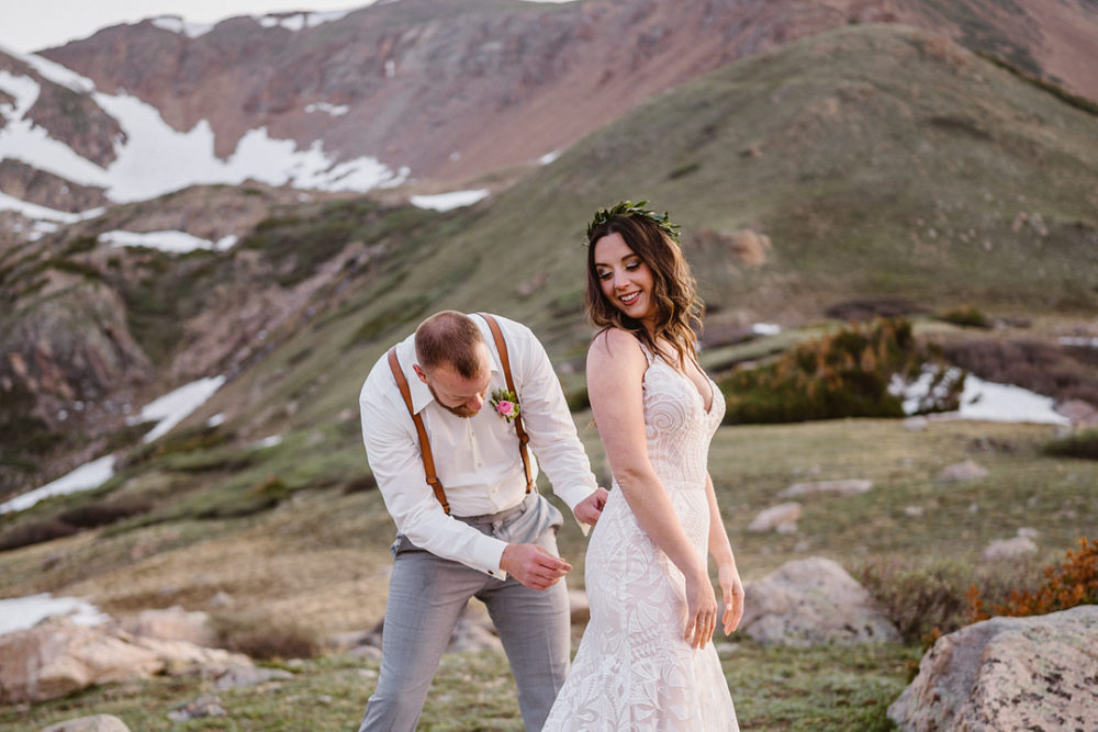 Sunrise Hiking and Picnic Elopement in Colorado