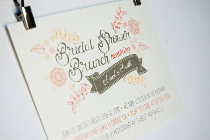 5 Beautiful Bridal Brunch Invitations