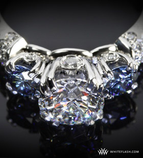 White Flash Engagement Ring