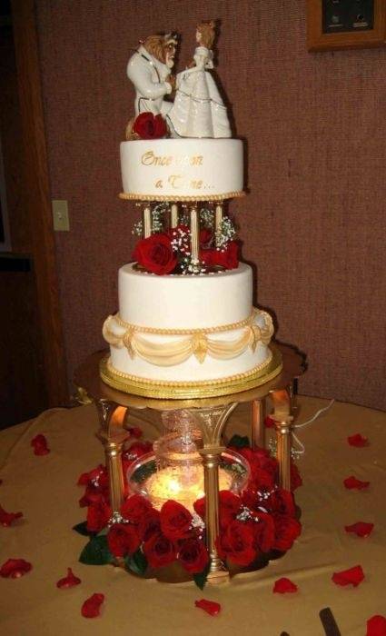 Fairytale Beauty and the Beast Wedding Cake