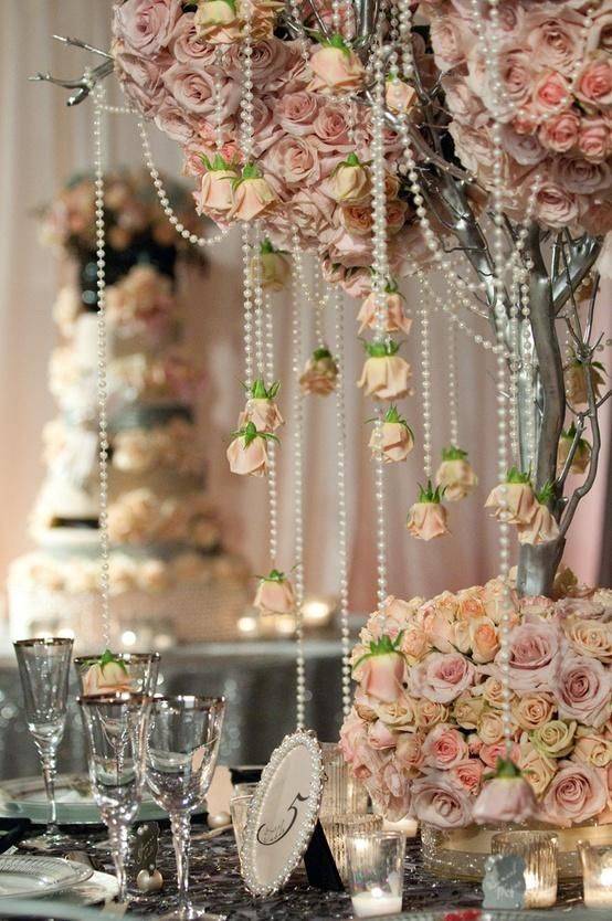 Pearl Garland Flower Centerpieces