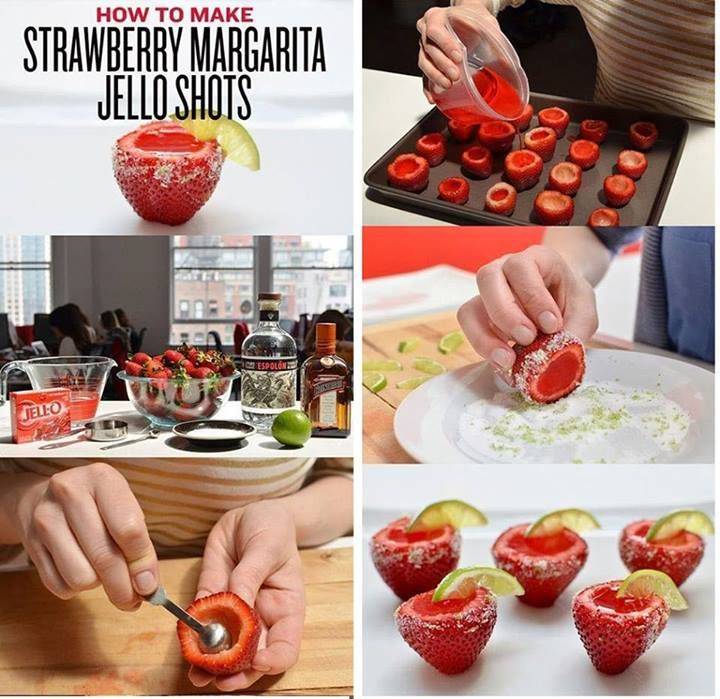 Strawberry Margarita Jello Shots