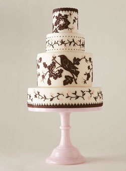 Elegant Nature Theme Wedding Cake