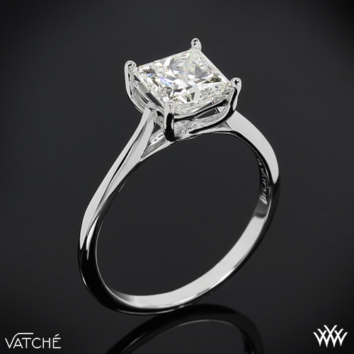 18k White Gold “Alegria” Solitaire Diamond Engagement Ring by Vatche