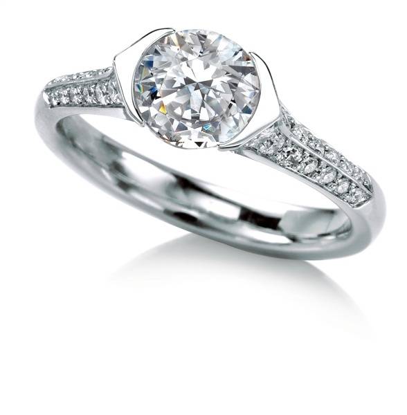Pave Diamond Rora Engagement Ring