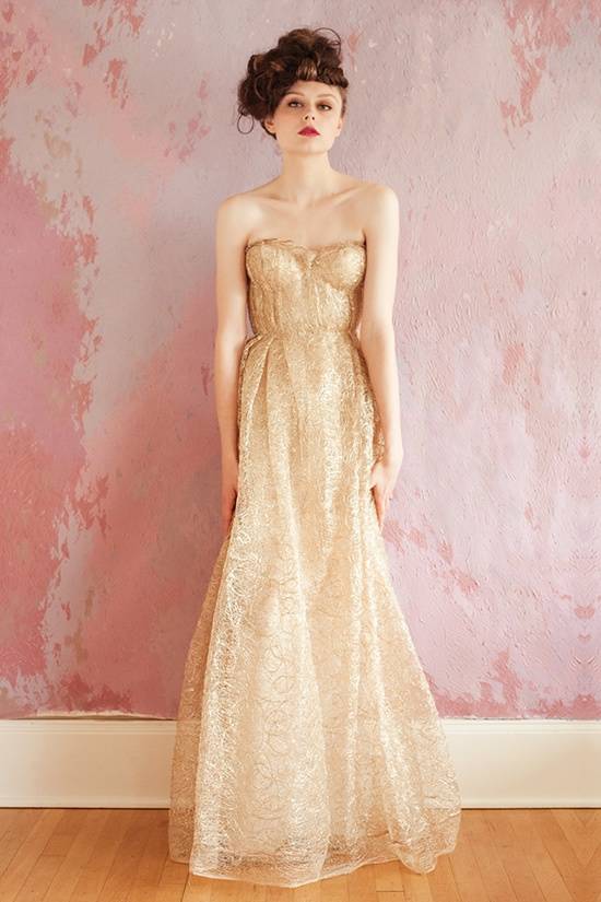 Fashion Trend: Gold Wedding Dresses