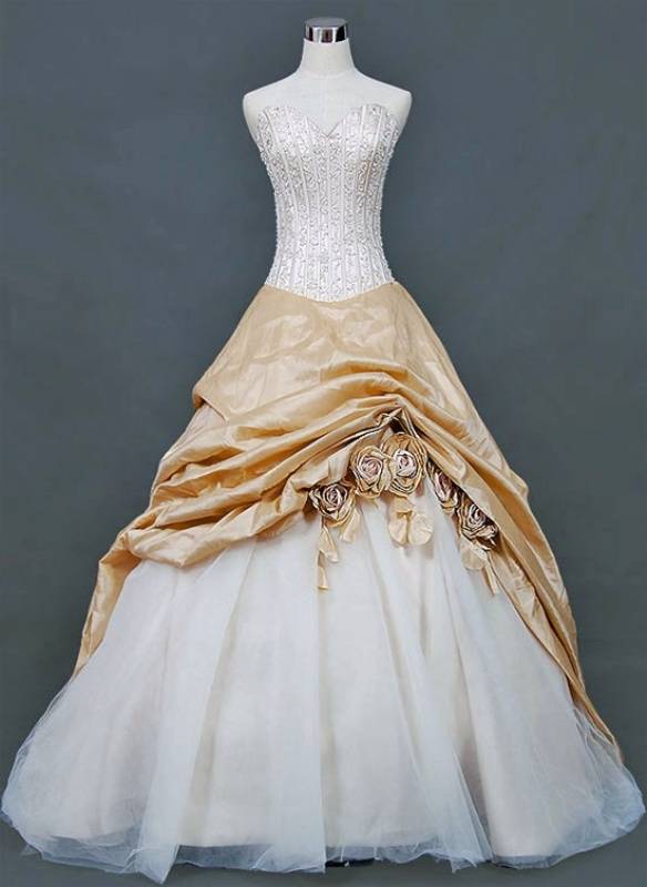 Fashion Trend: Gold Wedding Dresses