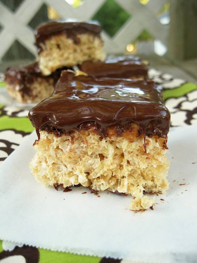 Rice Krispie Chocolate Caramel Treats