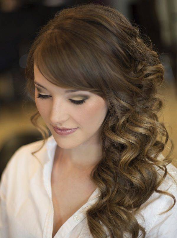 Side Pinned Wedding Hair