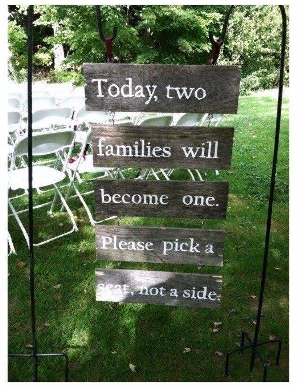 Pick a Seat Wedding Sign