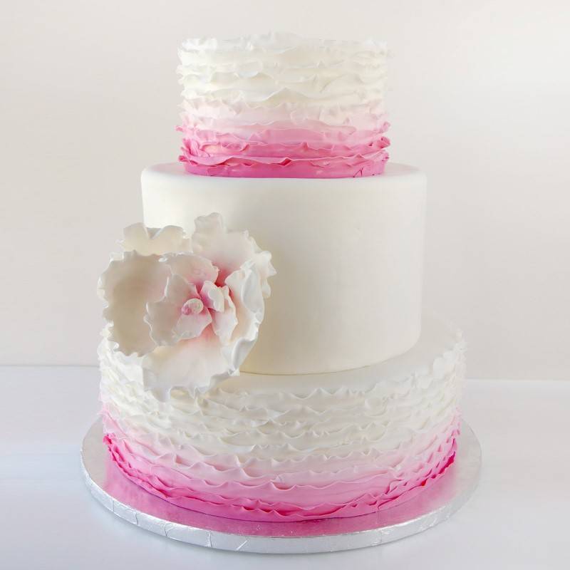 Gorgeous Pink Wedding Cakes Photo Gorgeous Pink Wedding Cakes