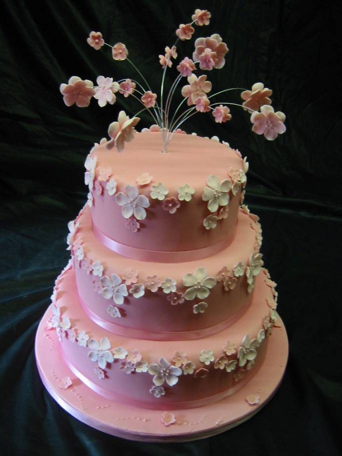 Gorgeous Pink Wedding Cakes Photo Gorgeous Pink Wedding Cakes
