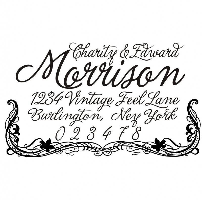 Beautiful Custom Address Rubber Stamp for Wedding Invitations Photo Beautiful Custom Address Rubber Stamp for Wedding Invitations