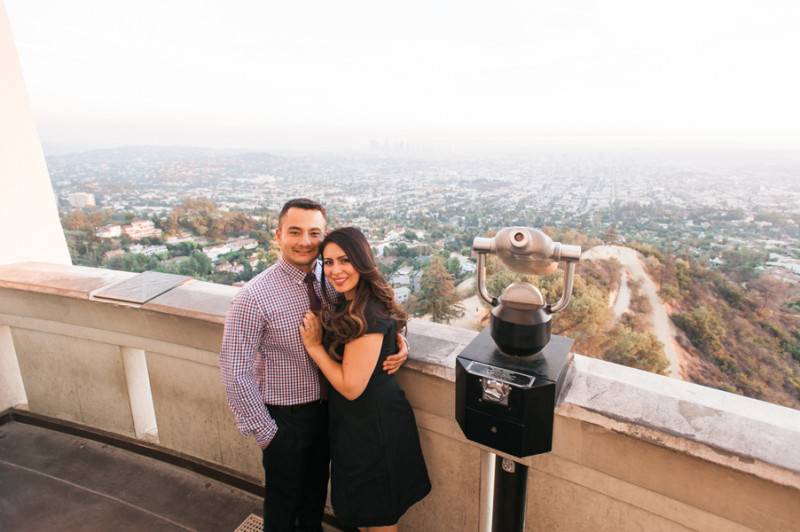 Griffith Park Observatory Engagement Pre Wedding Fine Art Photography